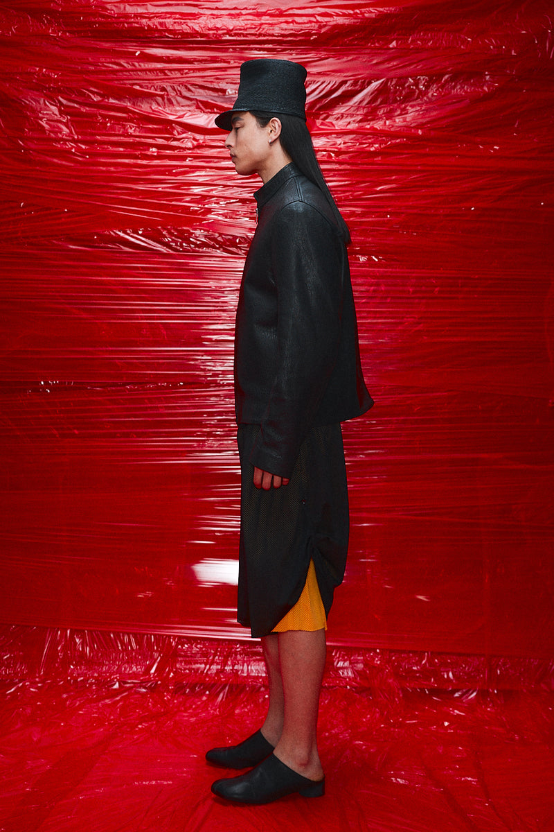 "paris" 3/4 Basketball mesh short black