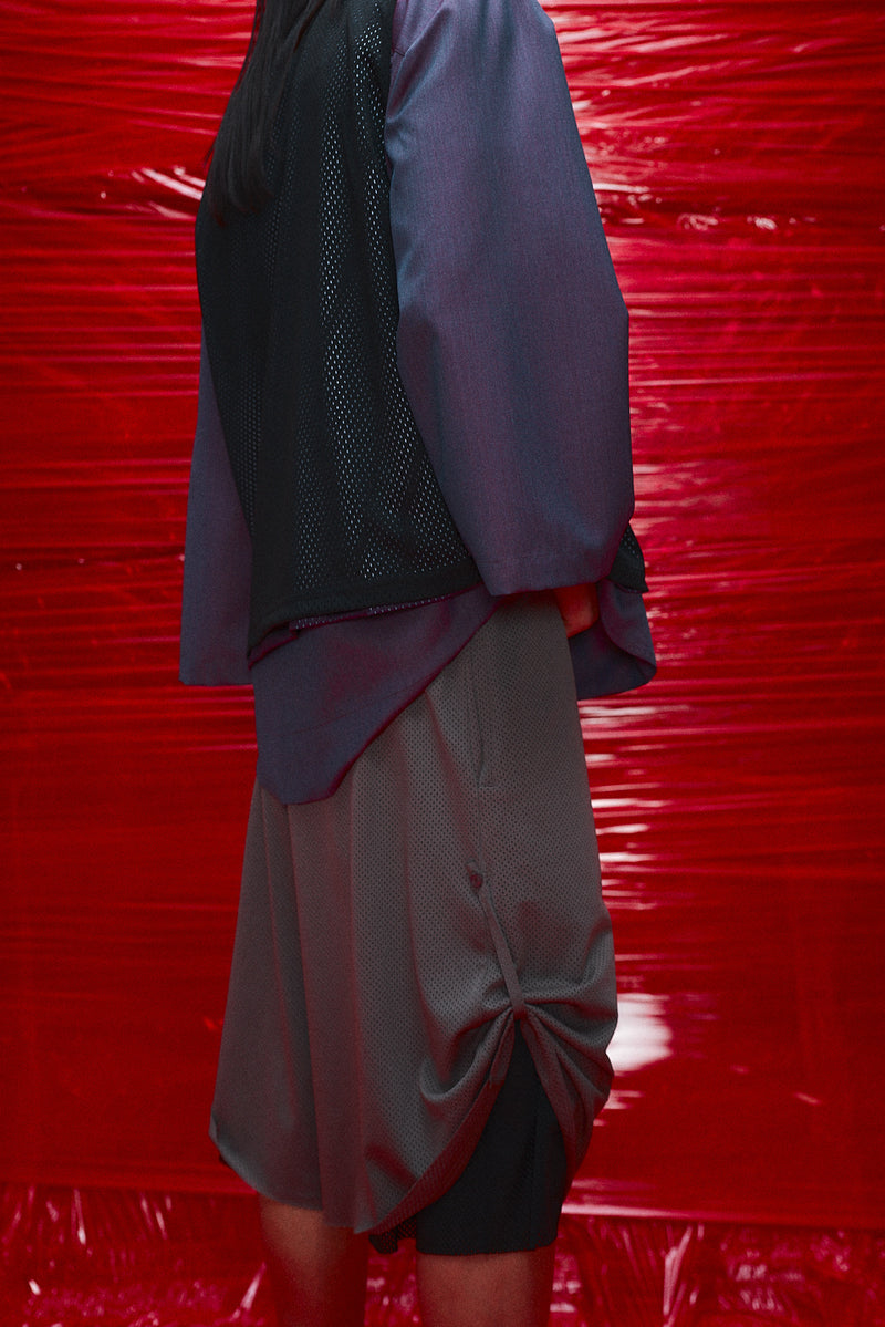 "Paris" 3/4 Basketball mesh short grey