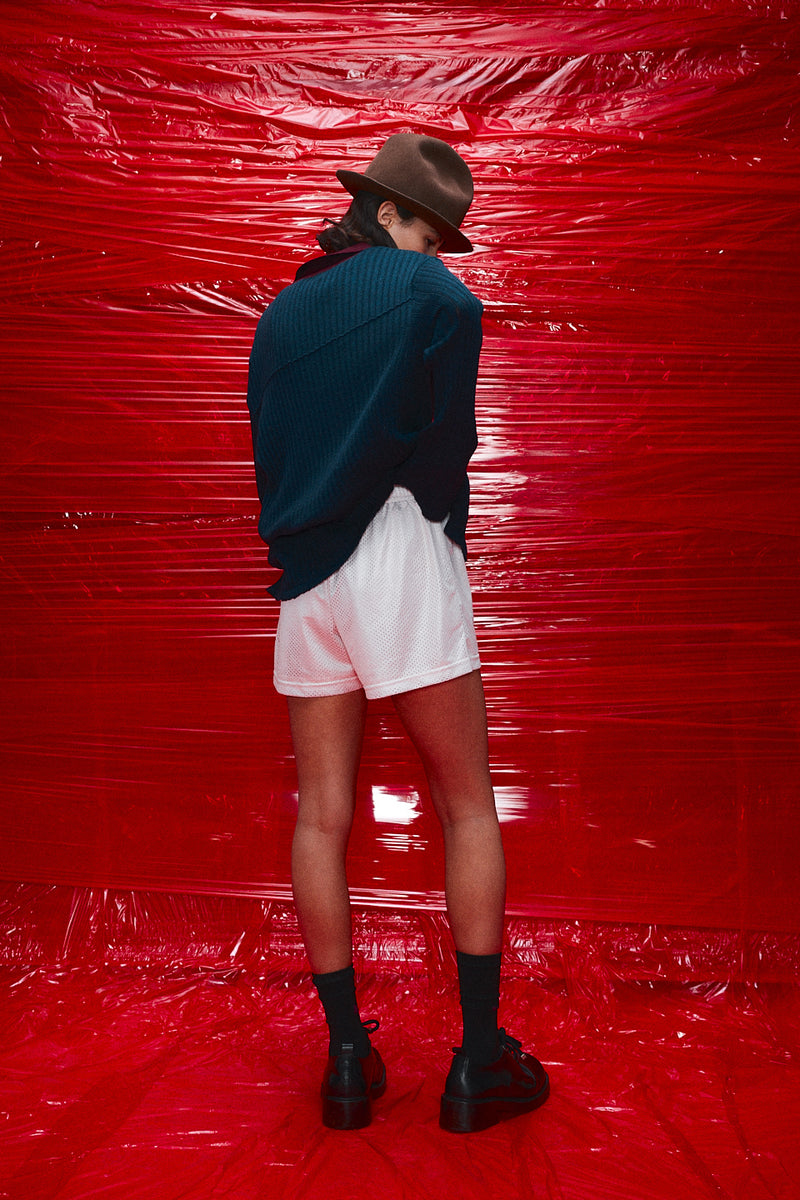 "Alexi" Basketball mesh short cream