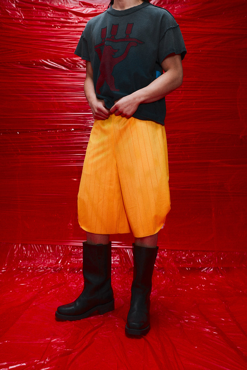 "paris" 3/4 Basketball mesh short yellow