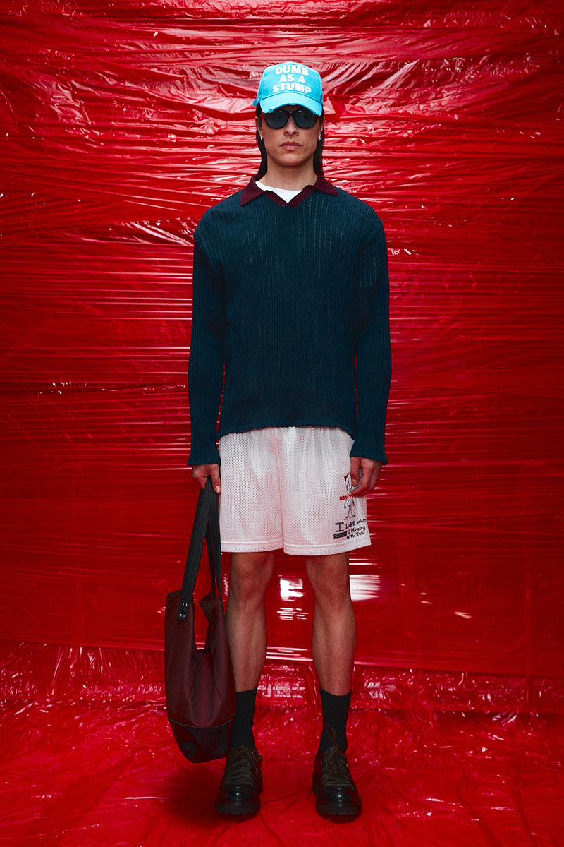 "Alexi" Basketball mesh short cream