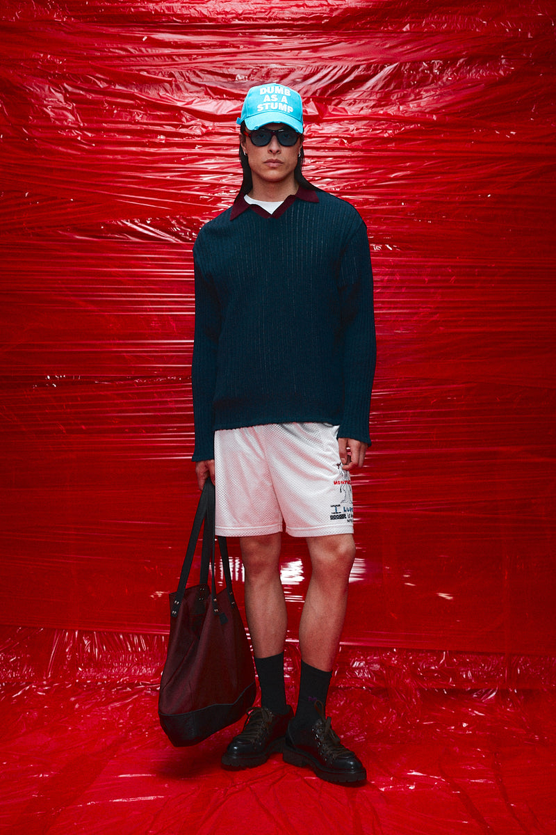 "Alexi" Basketball mesh short cream