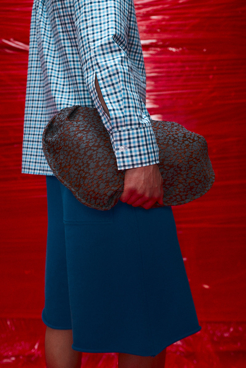 "Yuki" wide terry short marine blue