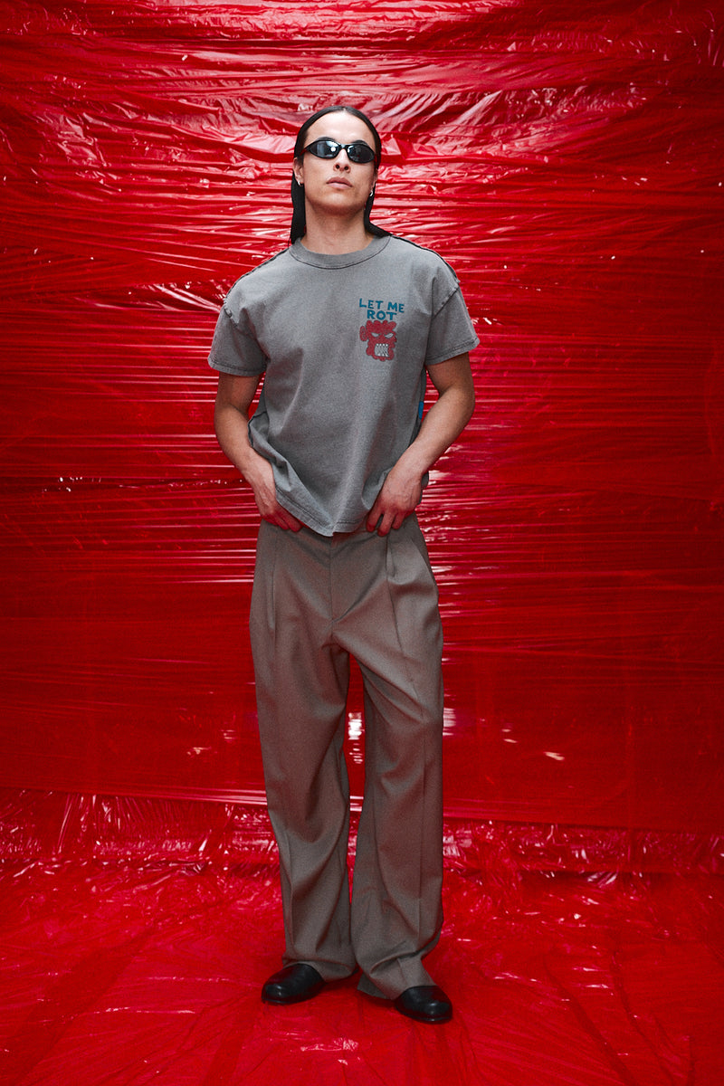 "Let me rot" T-shirt brushed metal