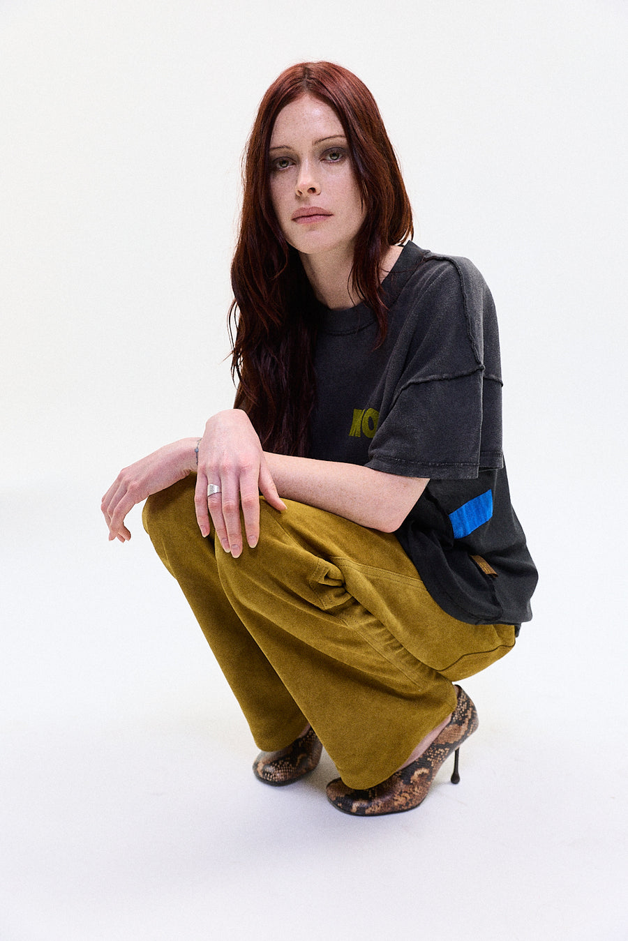 "LUC" suede trouser