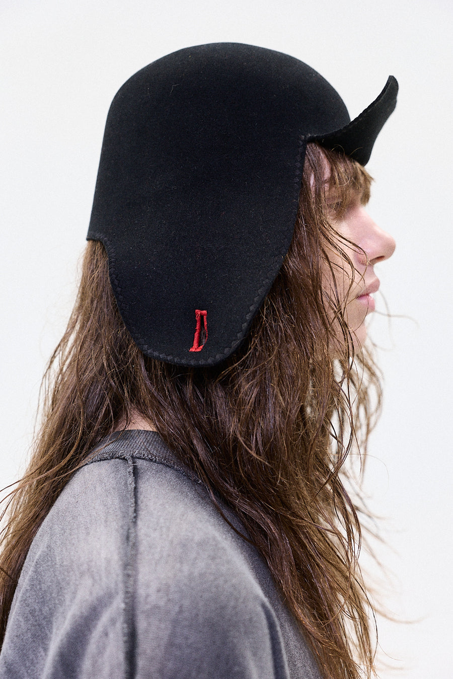 "FYN" rabbit fur skull cap