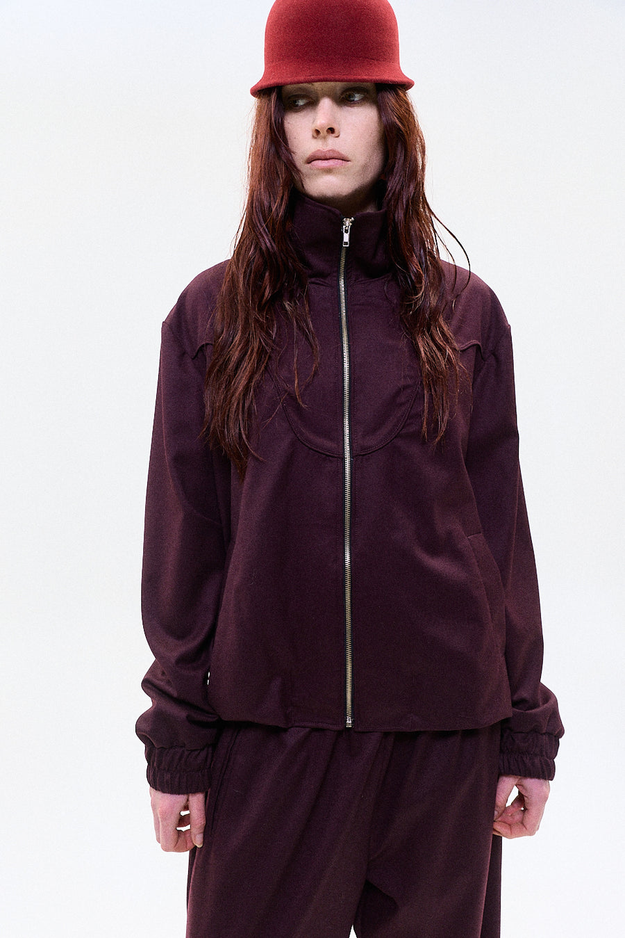 "Marcel" Track Jacket Burgundy