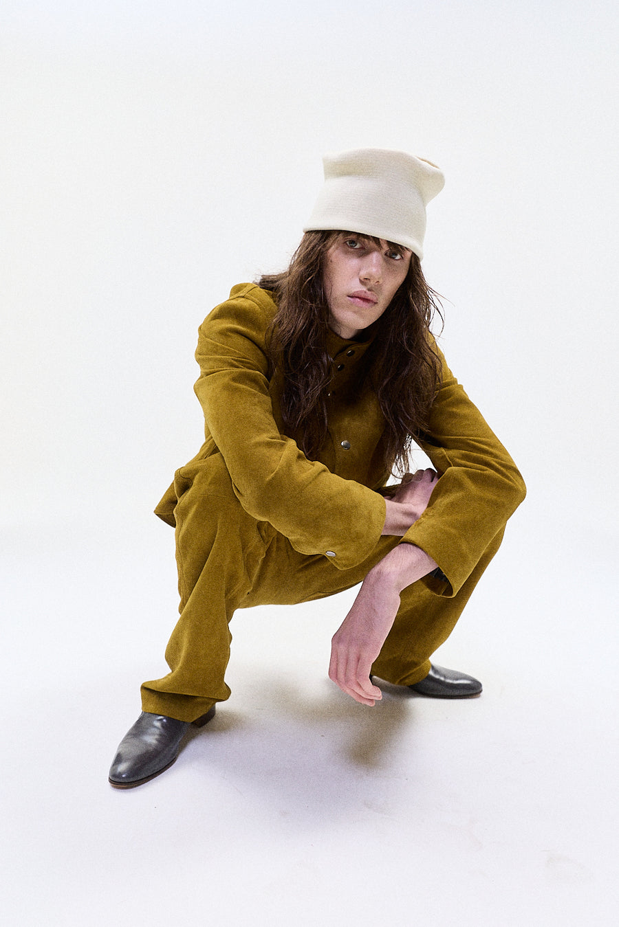 "Rune" Suede leather workers Jacket