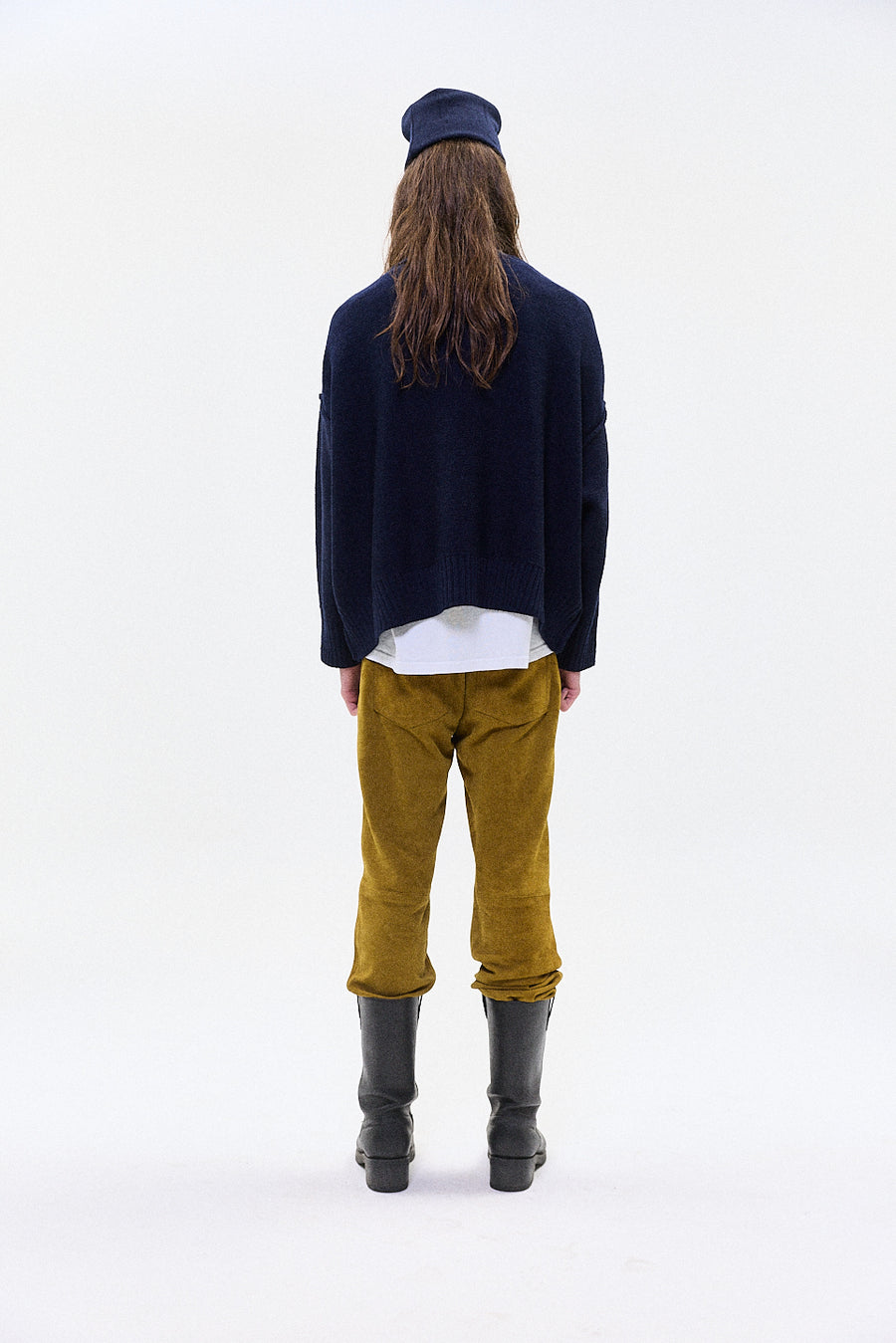 "DARIA" V-NECK JUMPER MIDNIGHT MARINE BLUE
