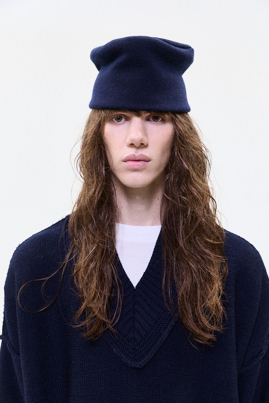 merino beanie navy