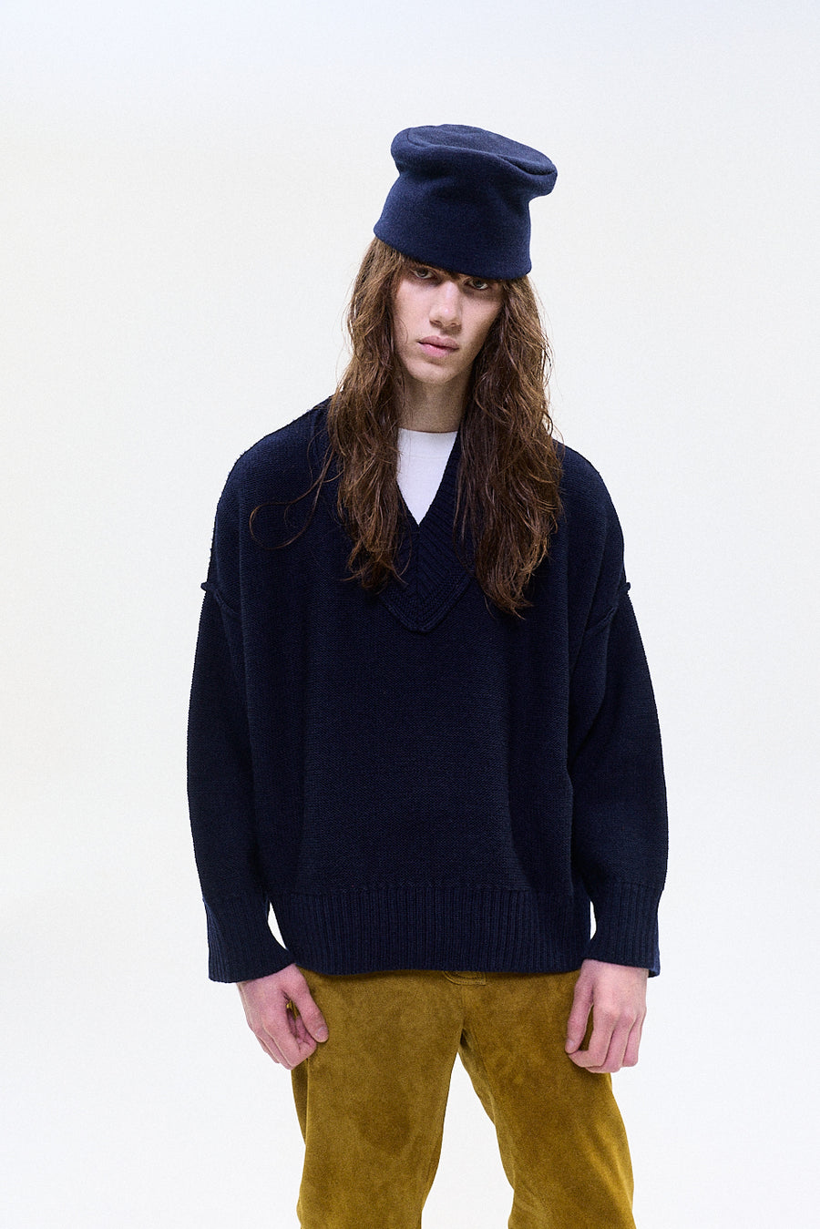 merino beanie navy