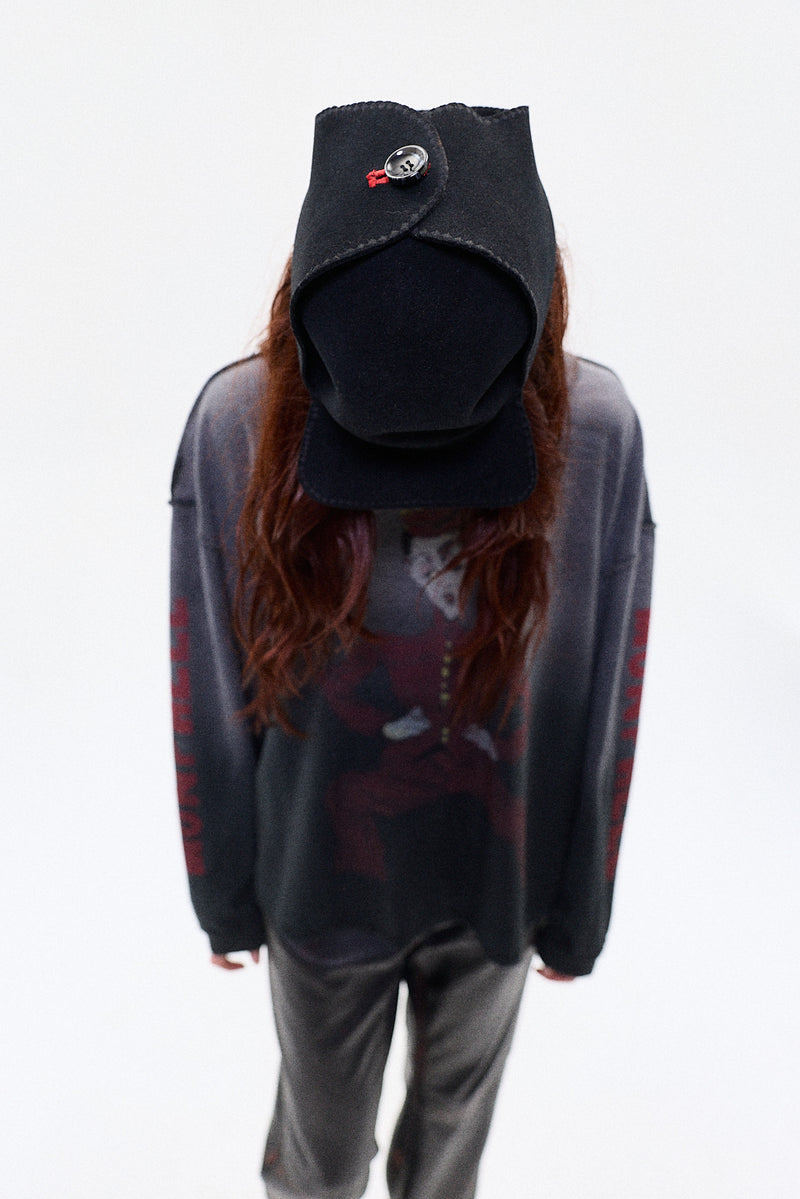 "FYN" rabbit fur skull cap