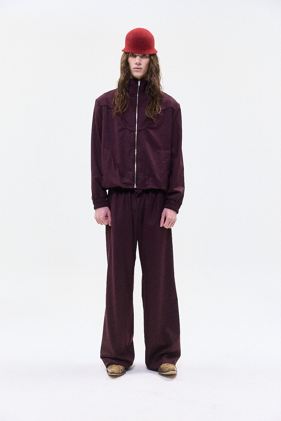 "Ludo" track trouser burgundy