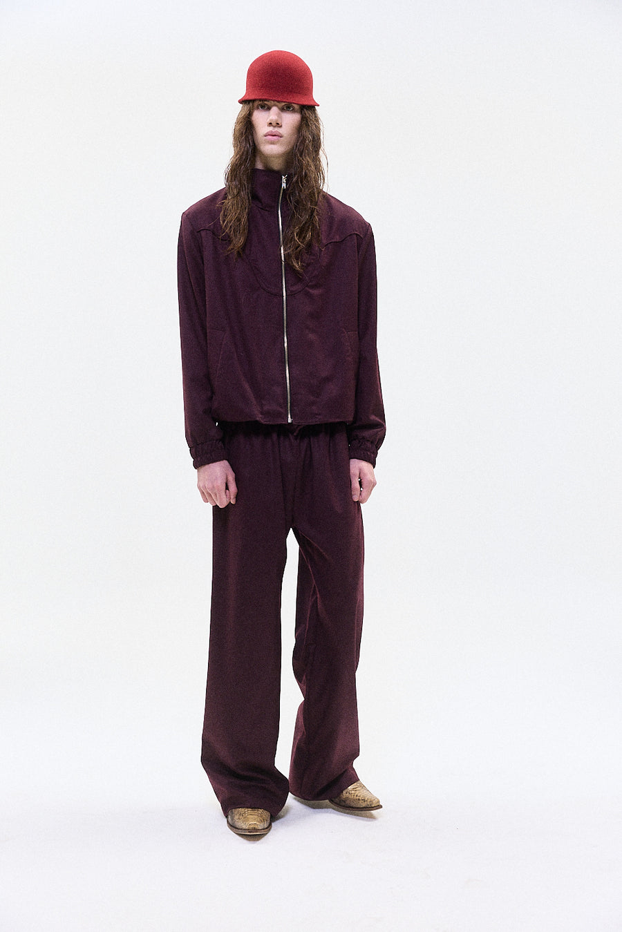 "Marcel" Track Jacket Burgundy