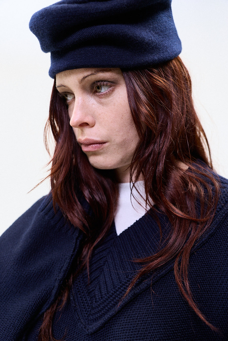 merino beanie navy