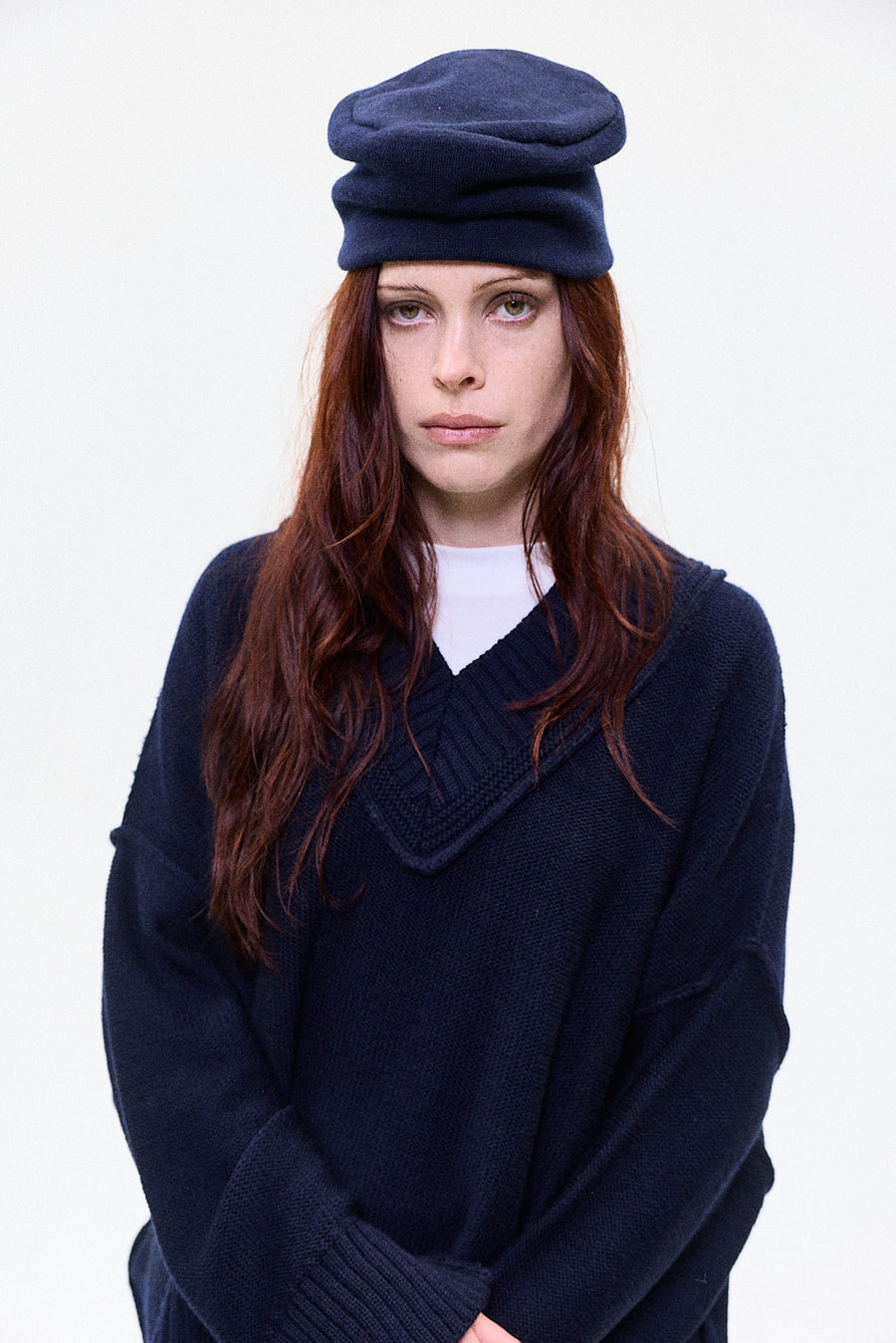 merino beanie navy