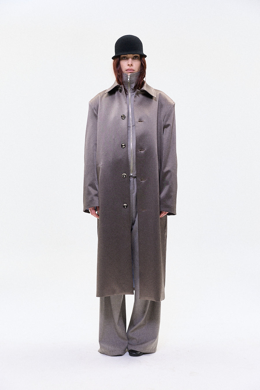 "BORIS" SATIN SHINE OVER COAT