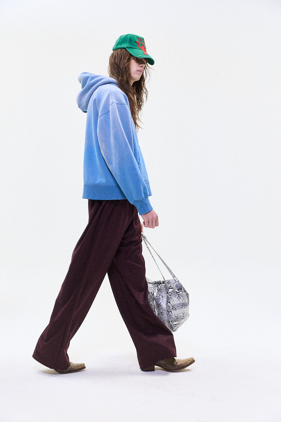 "TULLY" zip hoodie light blue