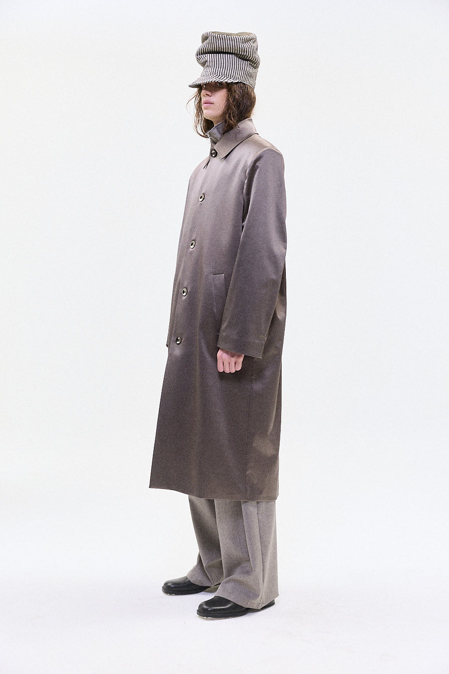 "BORIS" SATIN SHINE OVER COAT