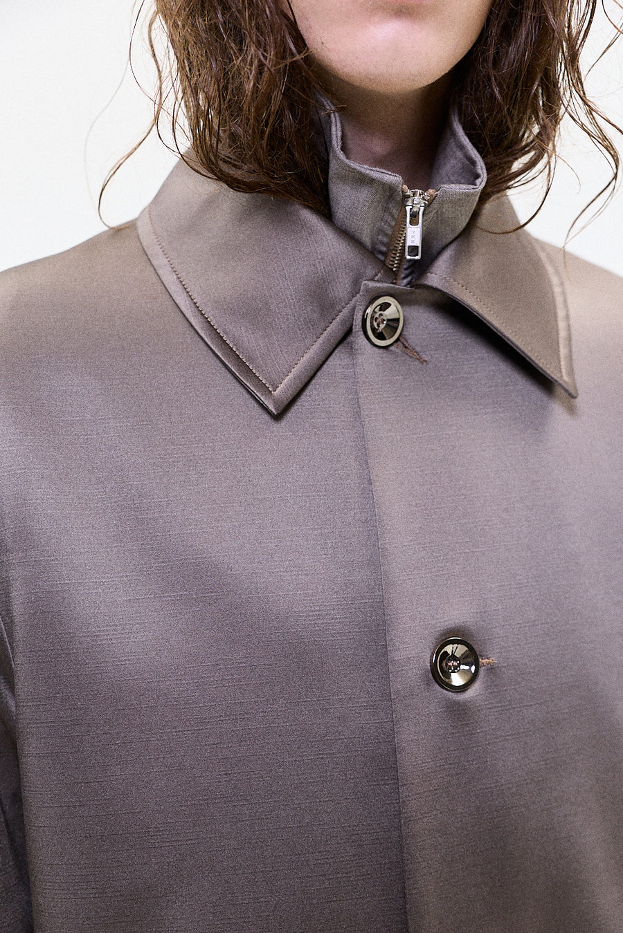 "BORIS" SATIN SHINE OVER COAT
