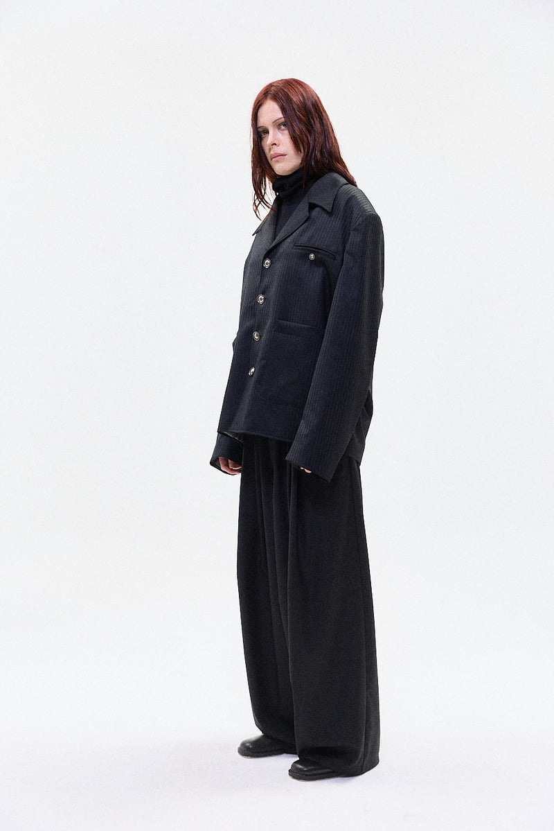 "Elia" Black pinstripe jacket