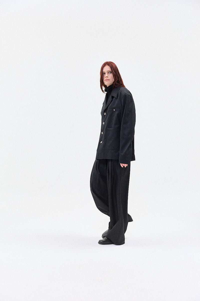 "Elia" Black pinstripe jacket