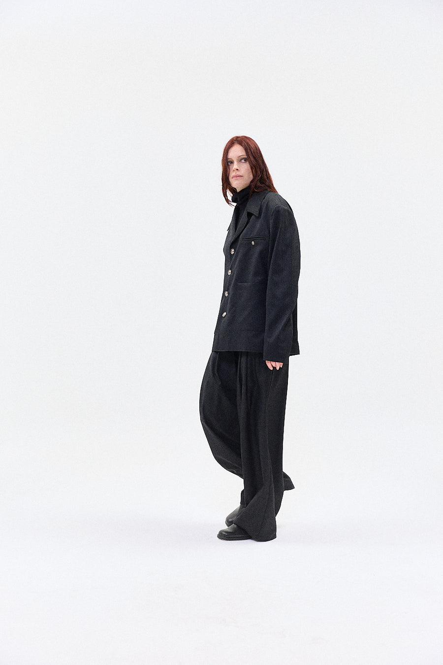 "Elia" Black pinstripe jacket
