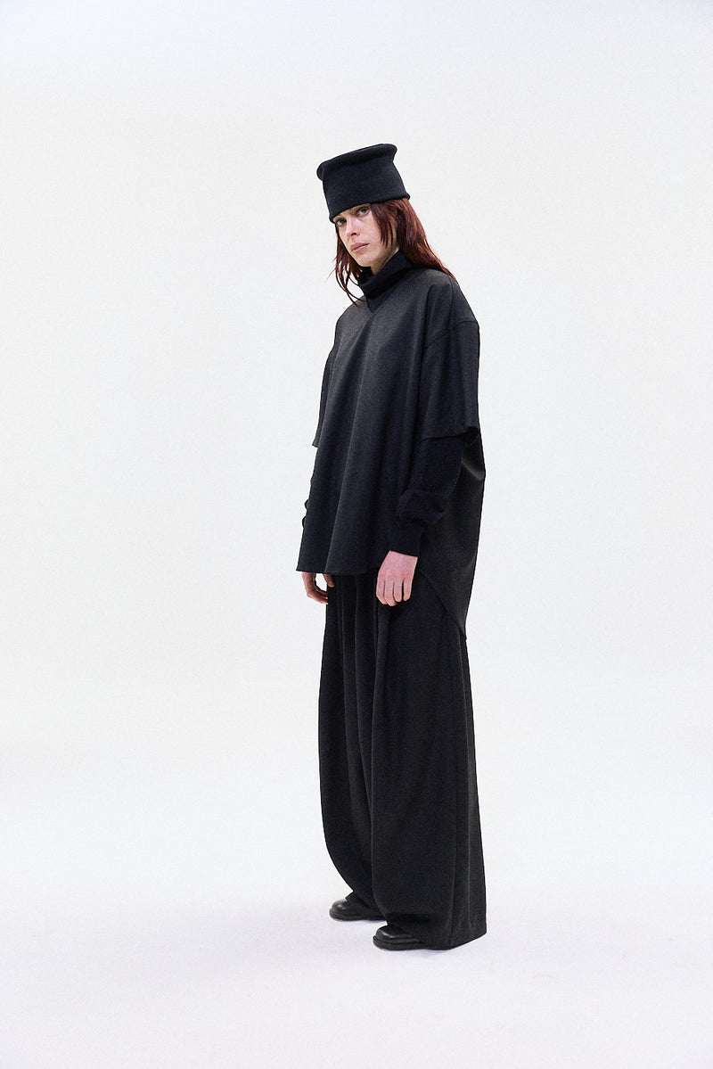 "Nino" Oversized trouser wool midnight
