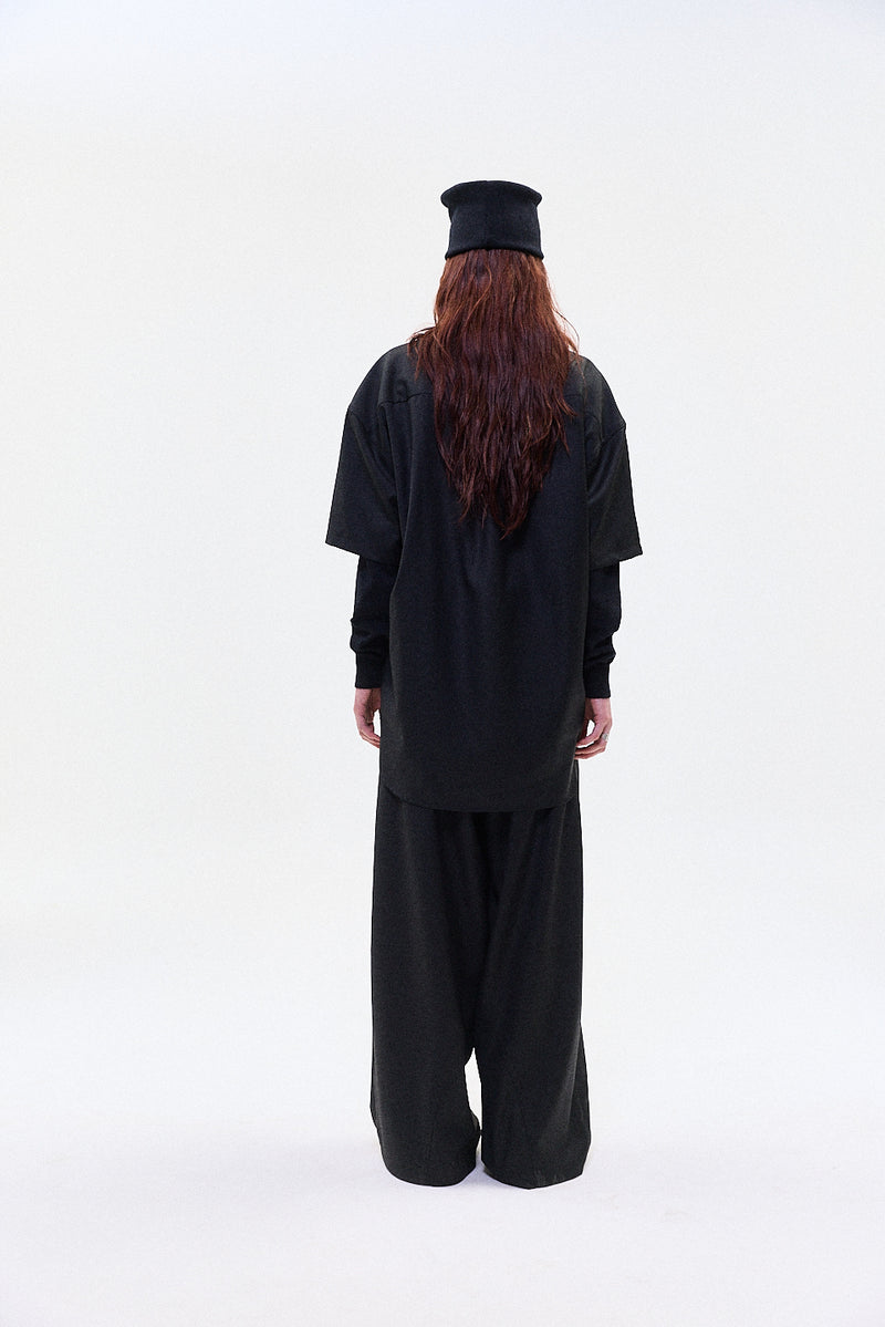"Nino" Oversized trouser wool midnight