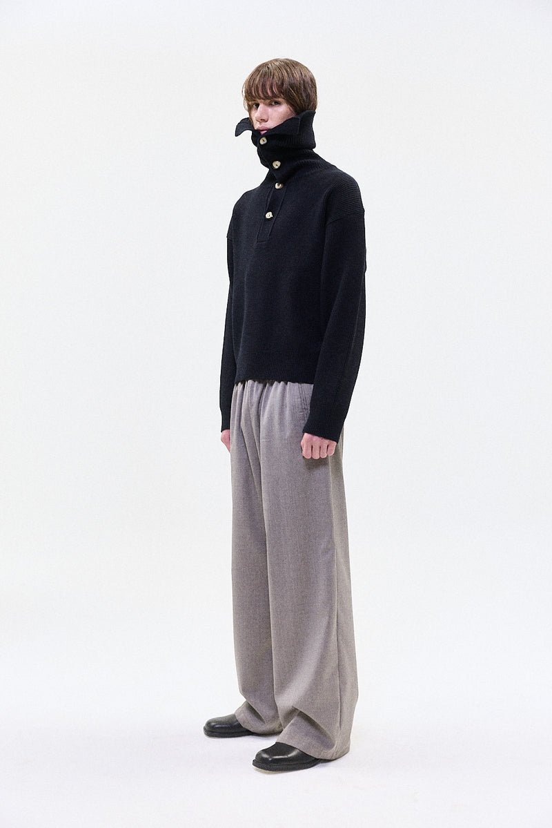 "DANTE" turtle neck knit midnight