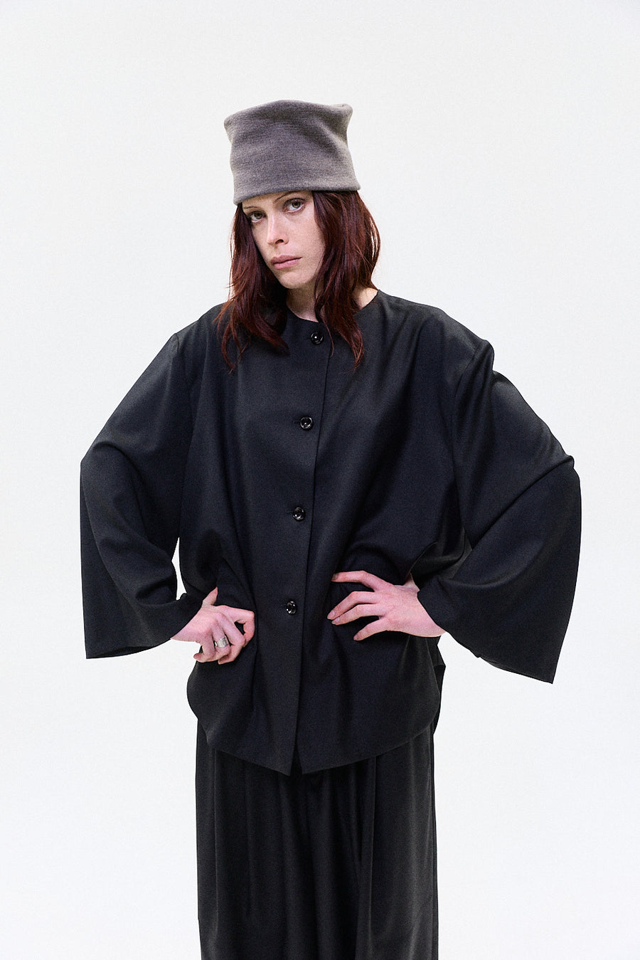 "Yoki" button up shirt midnight