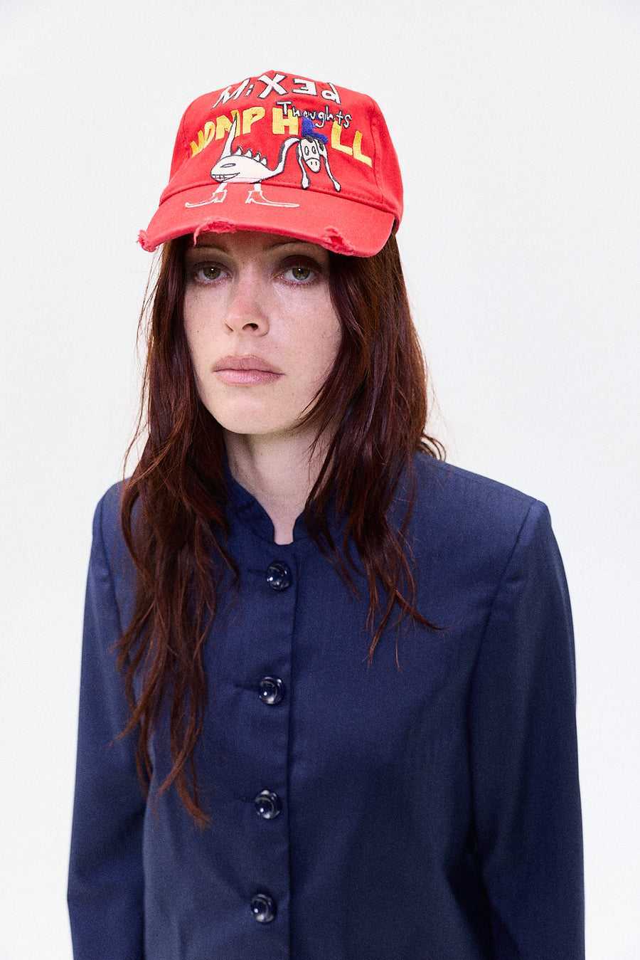 "Mixed thoughts" red cap