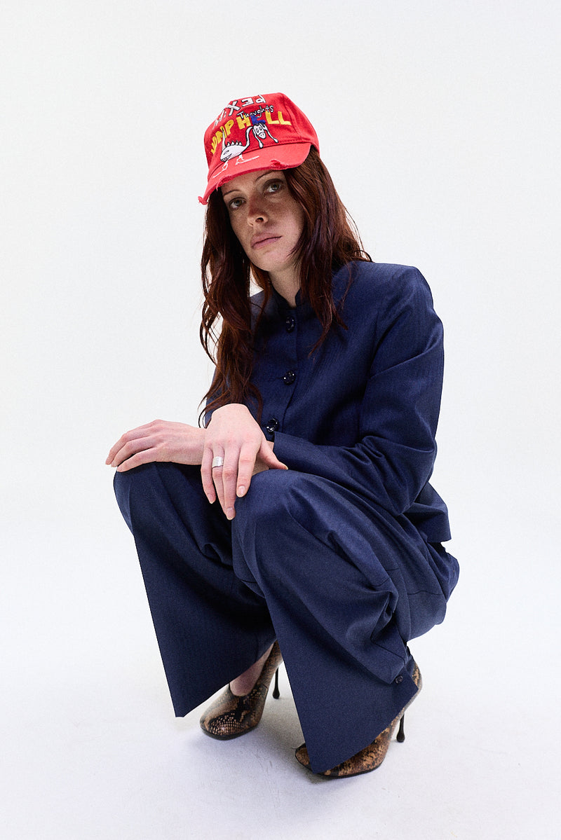 "Mixed thoughts" red cap