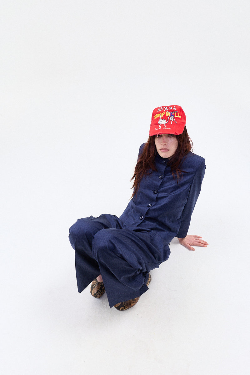 "Mixed thoughts" red cap