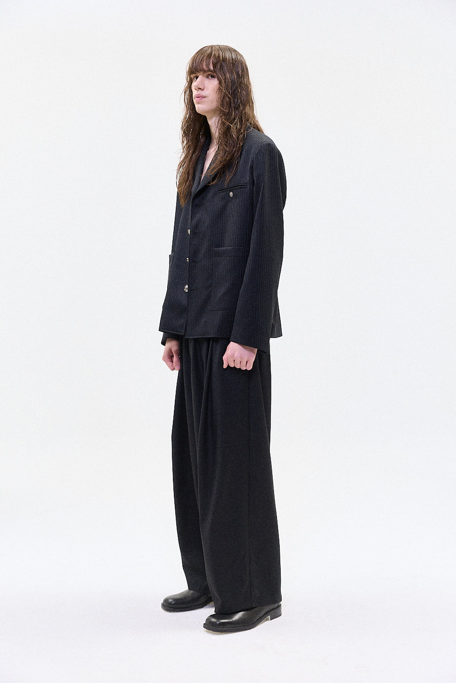 "Elia" Black pinstripe jacket