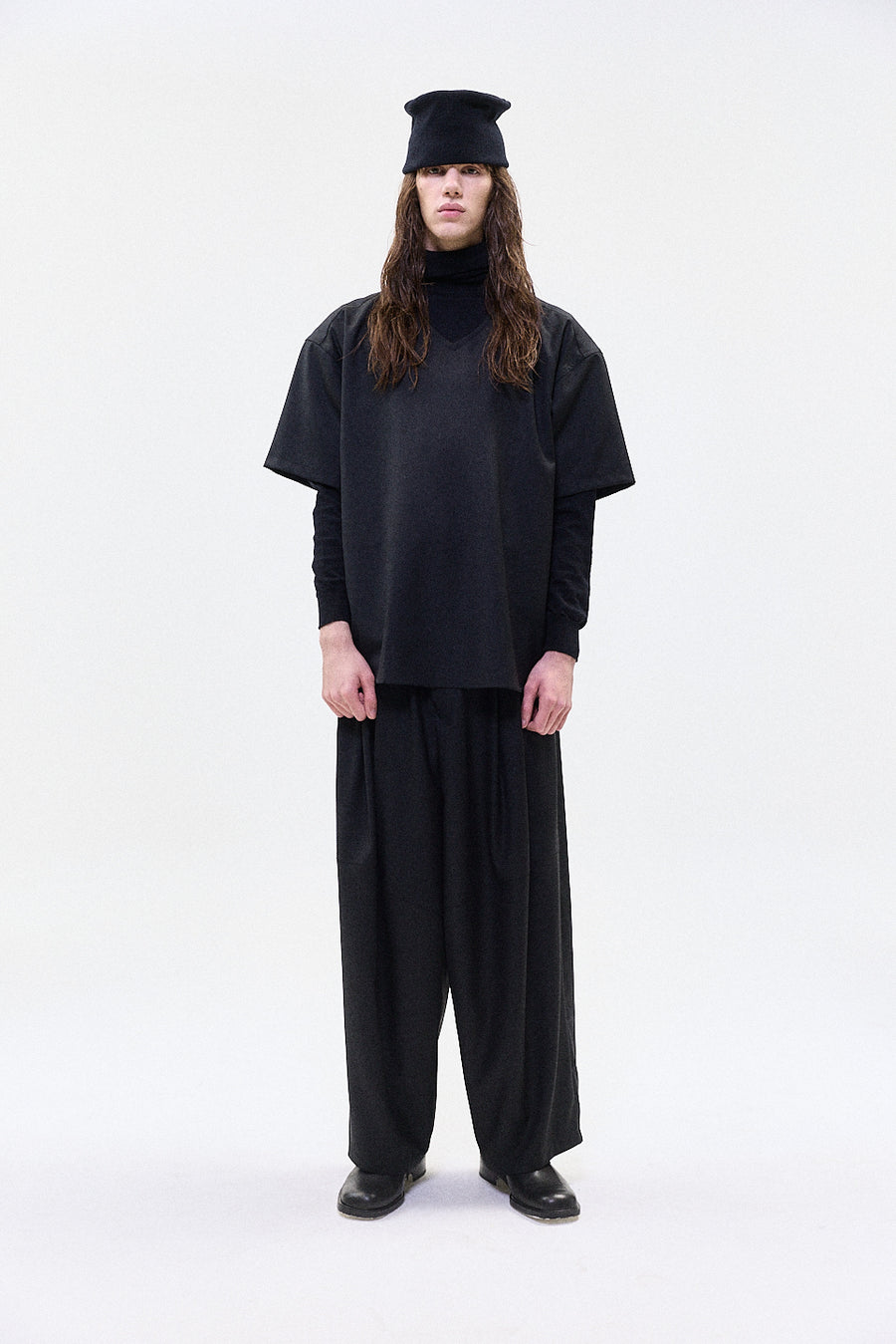 "Nino" Oversized trouser wool midnight