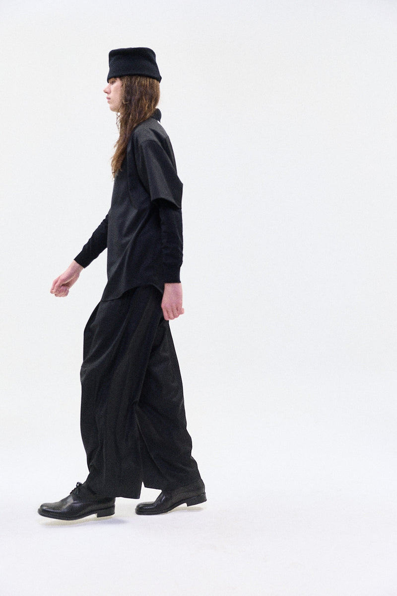 "Nino" Oversized trouser wool midnight