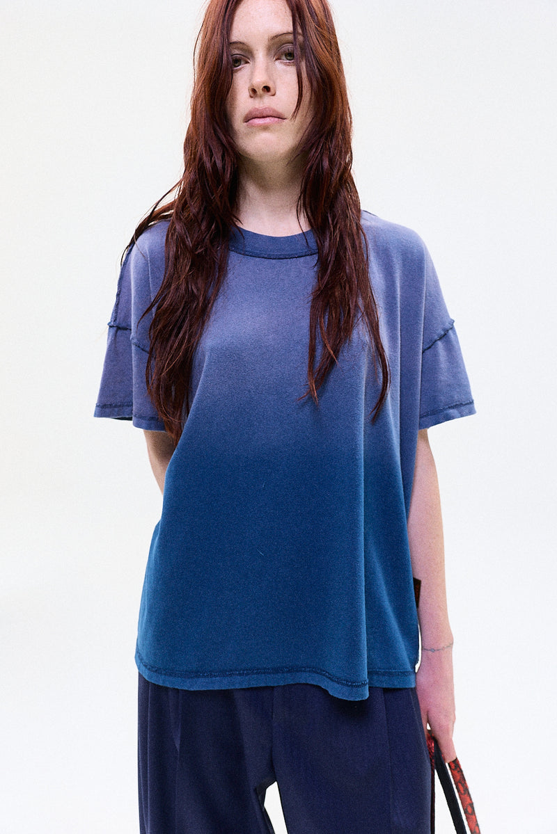 "Rhuki" Sun faded navy Tshirt