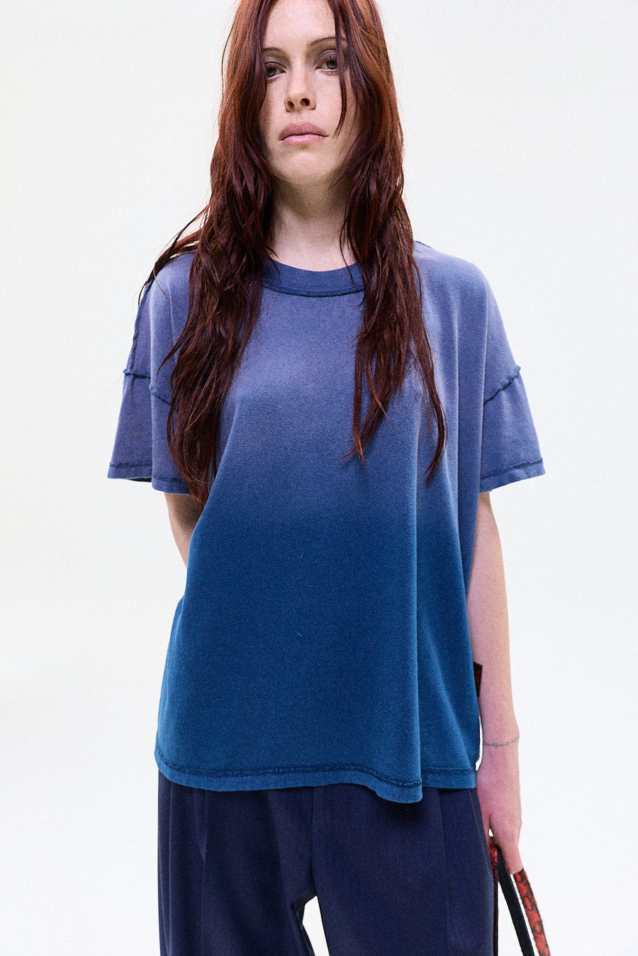 "Rhuki" Sun faded navy Tshirt