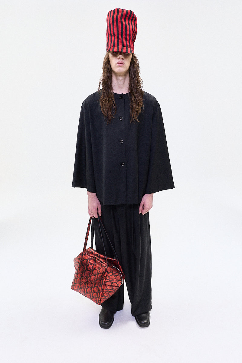 "Conductor" high hat red/black silk