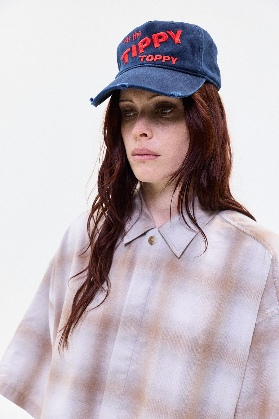 "At the tippy toppy" blue cap