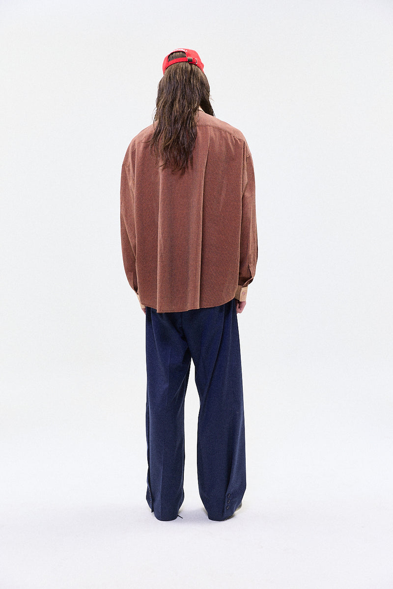 "otto" Oversized button up shirt brown