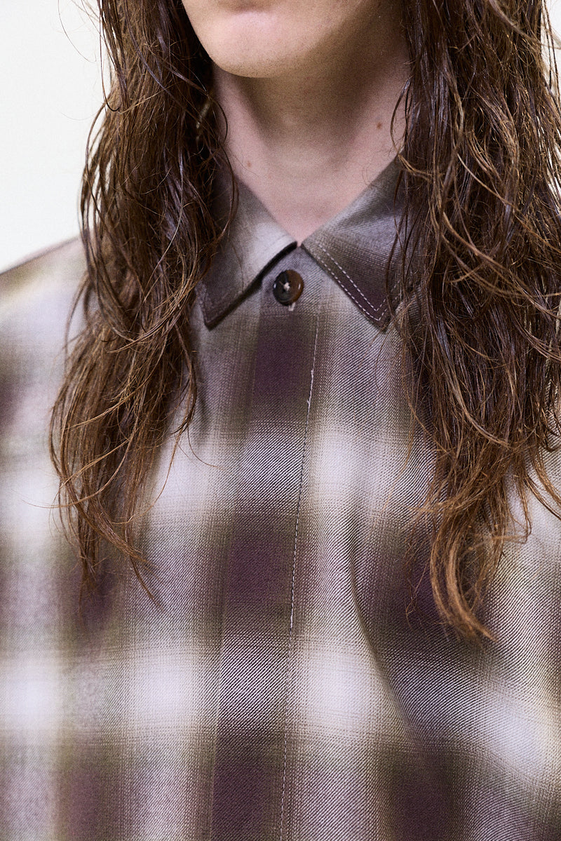 "Keiko" button up shirt short sleeve dark