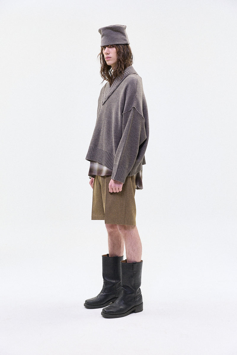 merino beanie brown