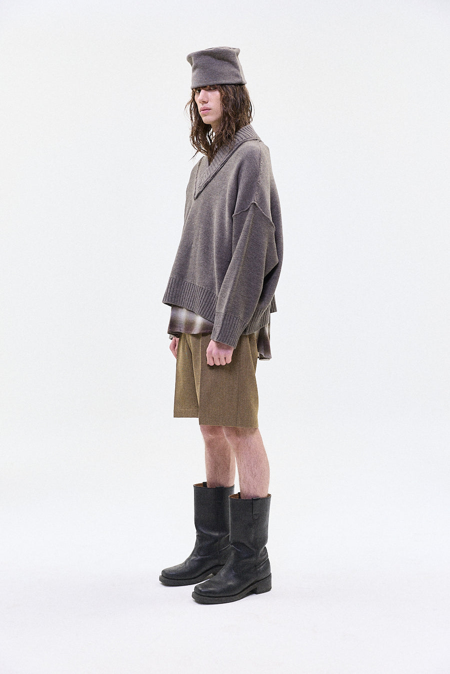 merino beanie brown