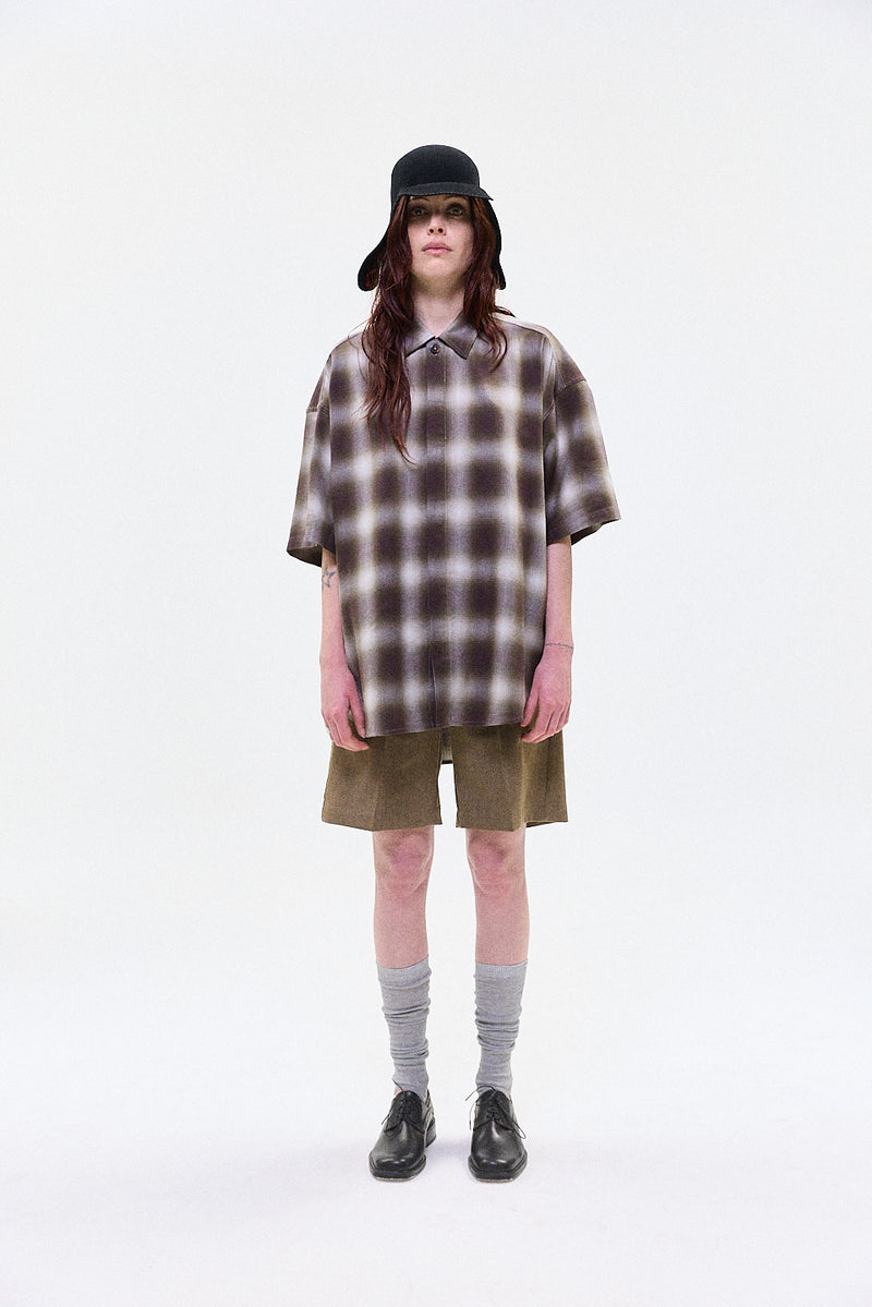 "Keiko" button up shirt short sleeve dark