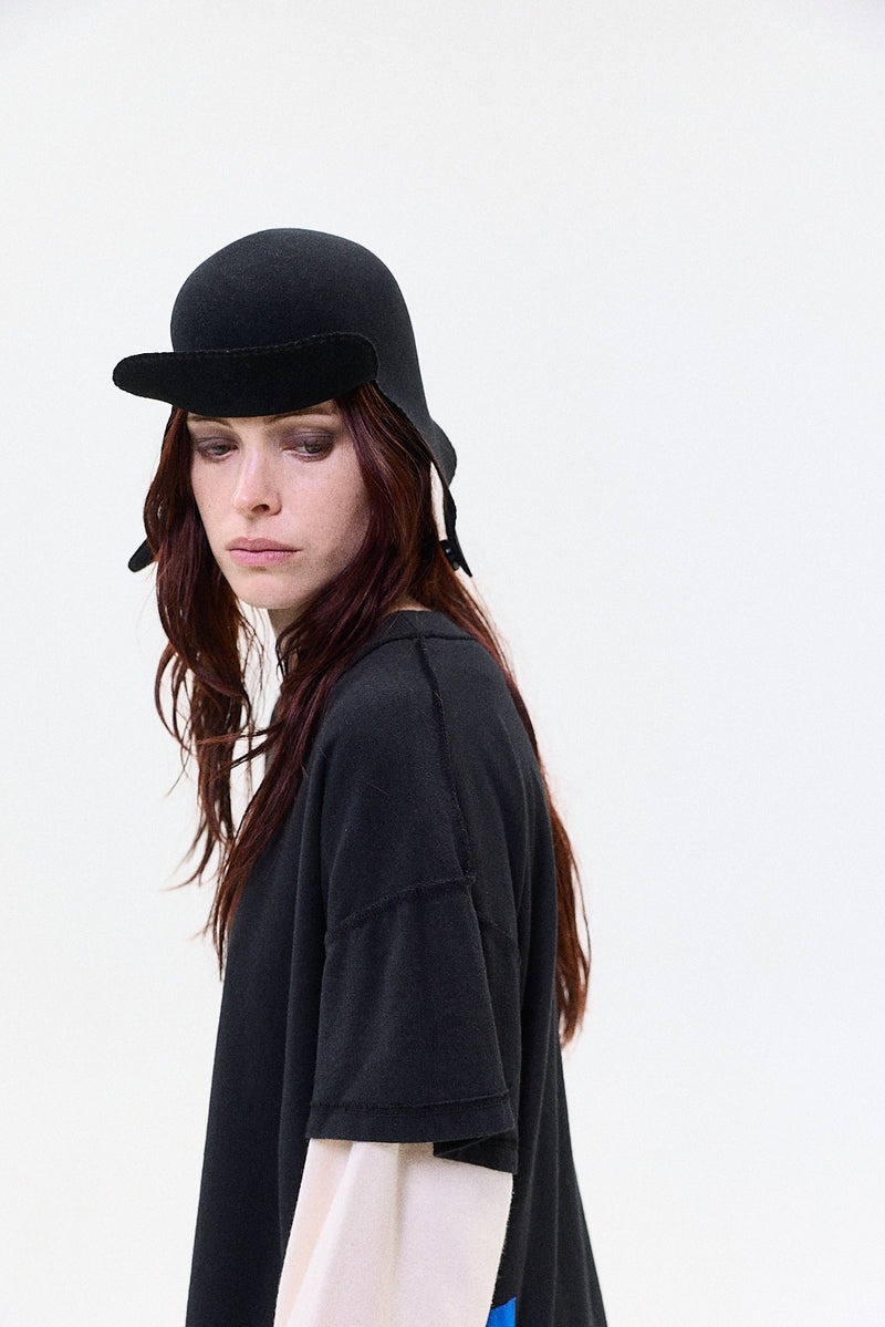 "FYN" rabbit fur skull cap