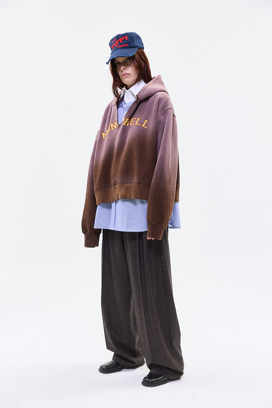 "YUNA" wool trouser charcoal