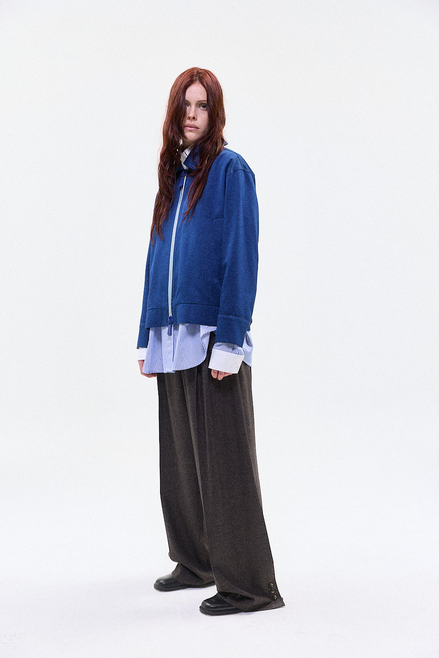 "YUNA" wool trouser charcoal