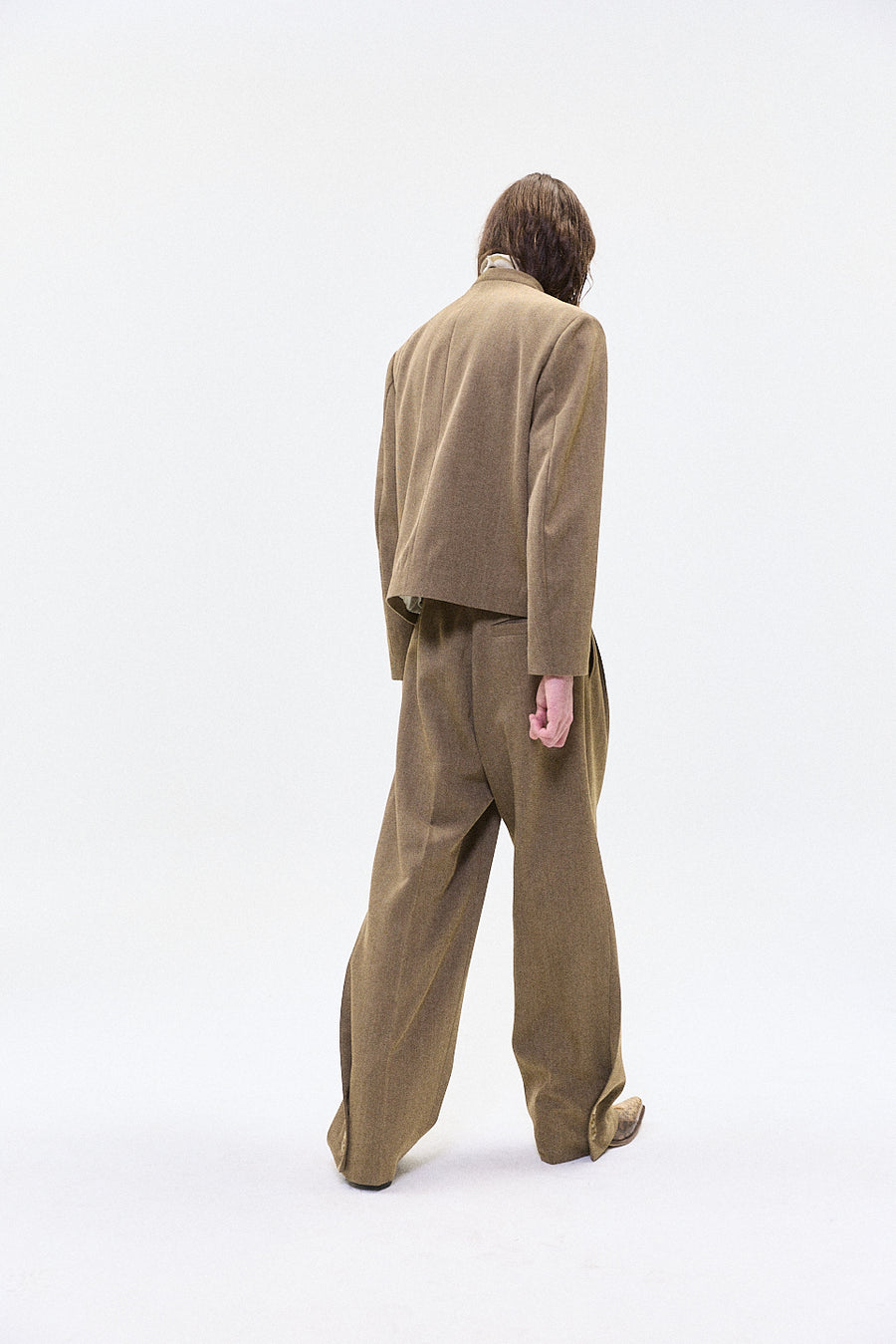"YUNA" wool trouser sand